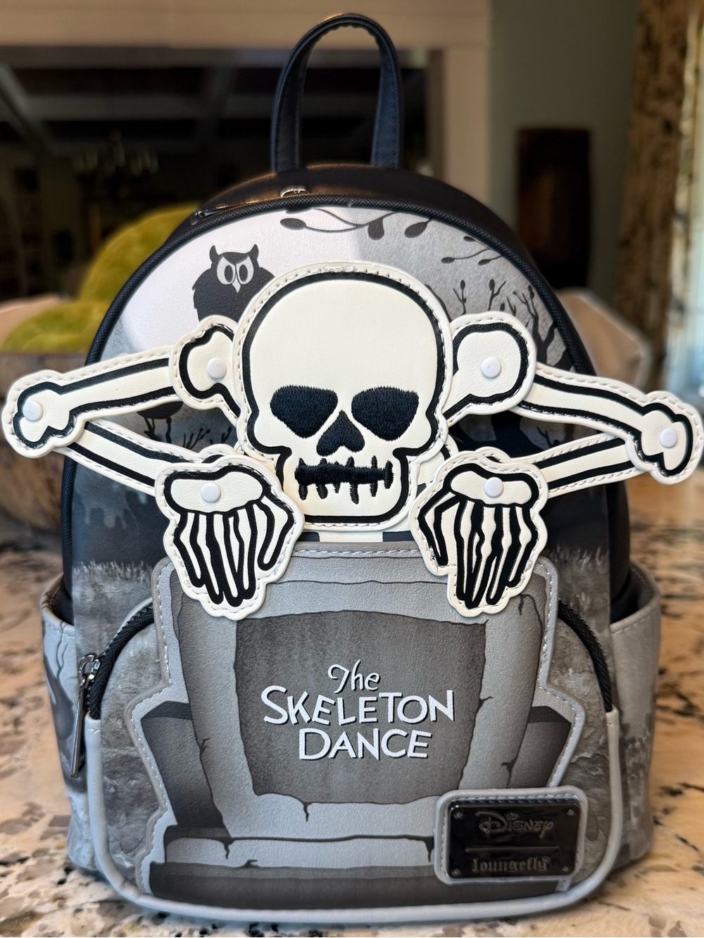 NWT Loungefly The Skeleton Dance Mini Backpack - Glow in the Dark